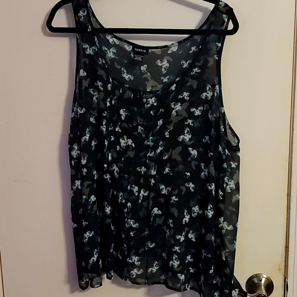 Black/Green Butterfly Shirt